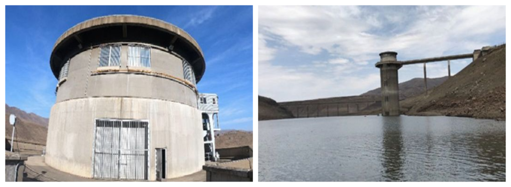 Водозаборные шахты ГЭС Катсе, Лесото.png